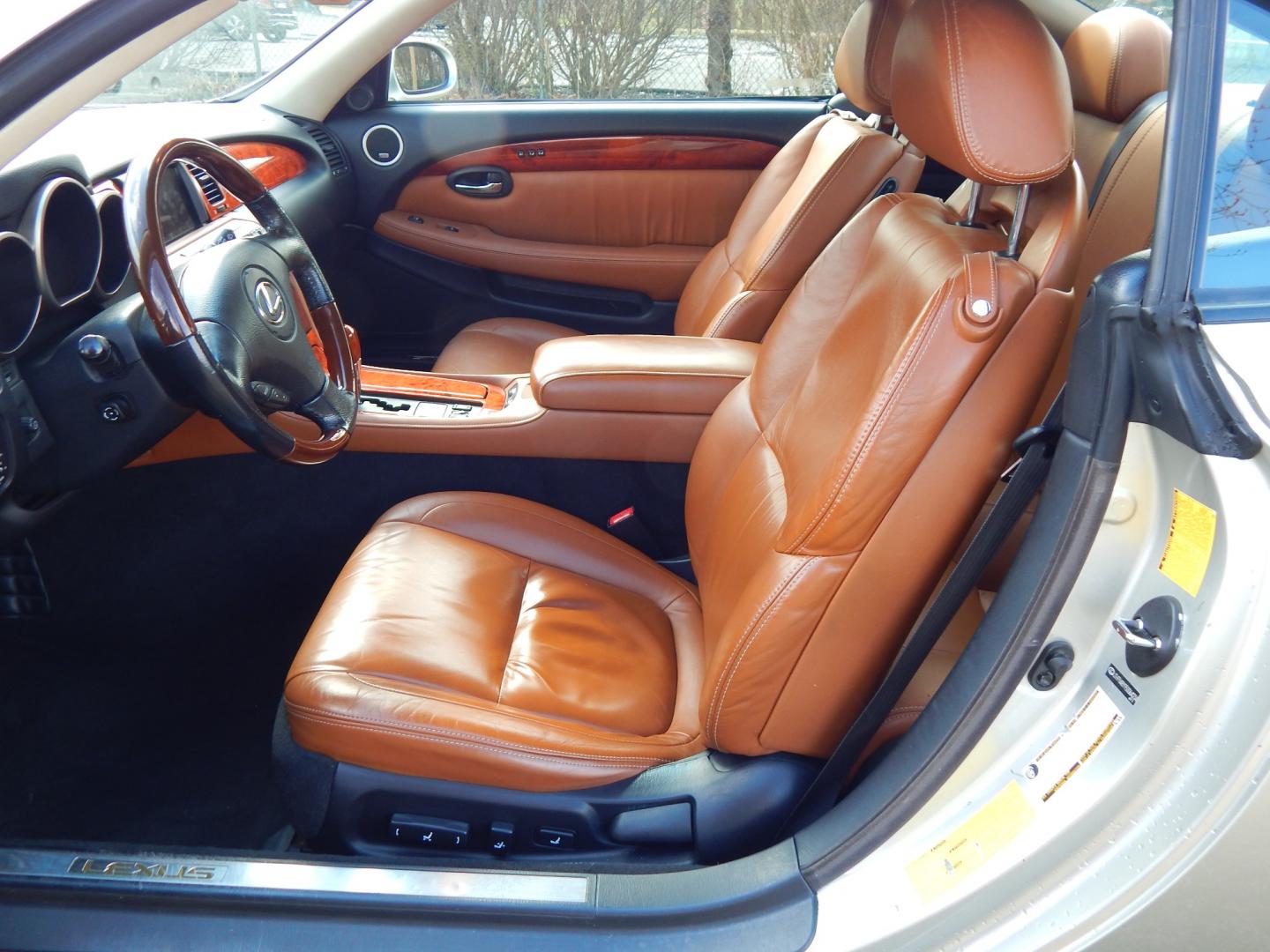 2005 Silver /Saddle Brown Leather Lexus SC 430 SC 430 (JTHFN48Y950) with an 4.3L V8 engine, Automatic transmission, located at 6528 Lower York Road, New Hope, PA, 18938, (215) 862-9555, 40.358707, -74.977882 - Here we have a beautiful Lexus SC 430 with only 53K original miles! Options include: 4.3L V8, Rear wheel drive, automatic transmission, saddle brown leather interior, wood trim, convertible top, AM/FM/TAPE/DISC radio with navigation, dual climate controls, heated front seats, cruise control, power t - Photo#15